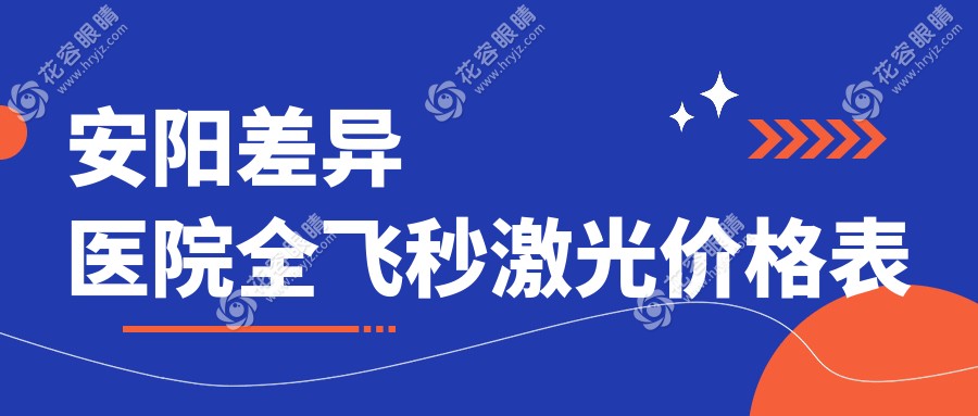 安陽(yáng)差異醫(yī)院全飛秒激光價(jià)格表
