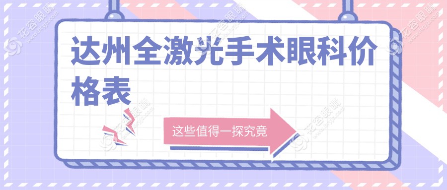 達州全激光手術(shù)眼科價格表