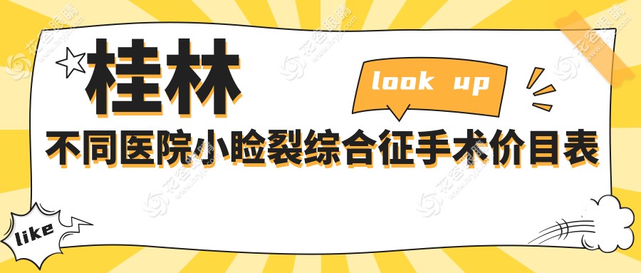 桂林不同醫(yī)院小瞼裂綜合征手術價目表