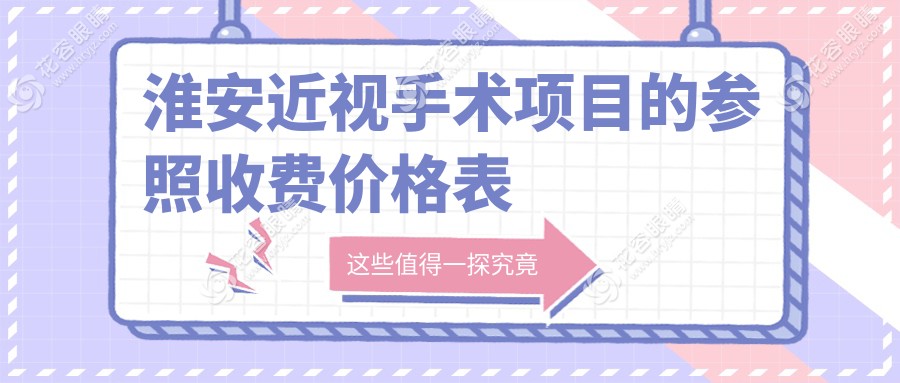 淮安近視手術(shù)項目的參照收費價格表