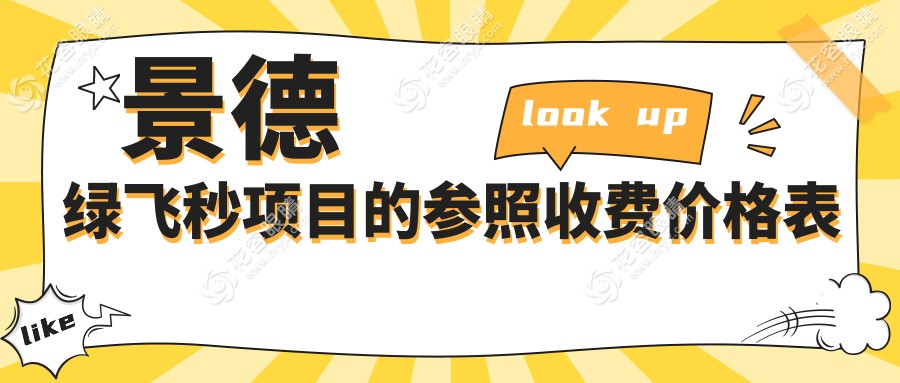 景德綠飛秒項(xiàng)目的參照收費(fèi)價(jià)格表