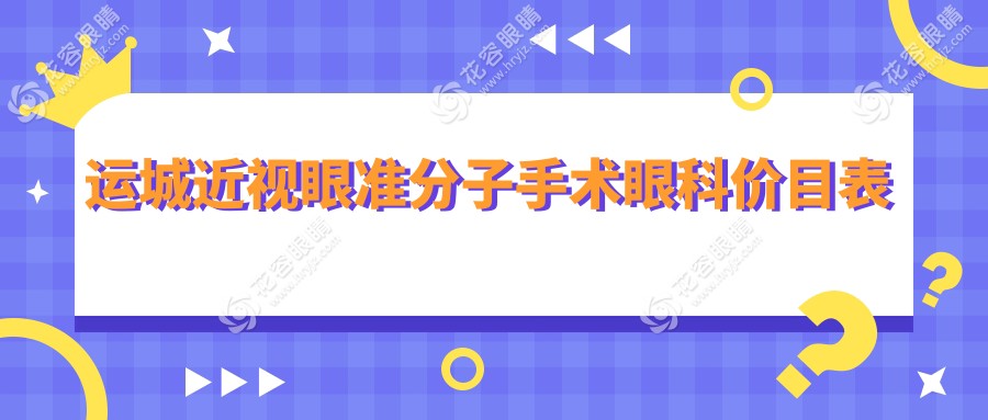 運城近視眼準分子手術(shù)眼科價目表