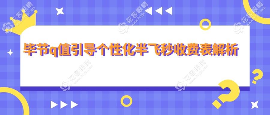 畢節(jié)q值引導(dǎo)個性化半飛秒收費表解析