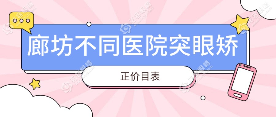 廊坊不同醫(yī)院突眼矯正價目表