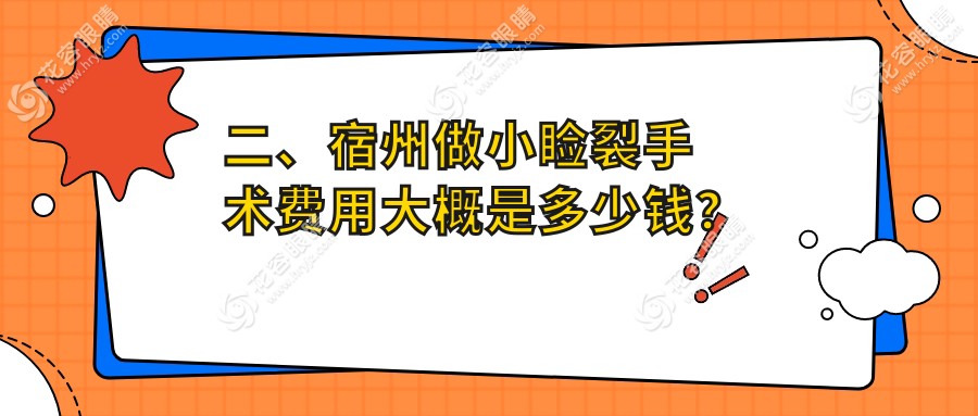 二、宿州做小瞼裂手術(shù)費(fèi)用大概是多少錢？潤視5180、4799、4190