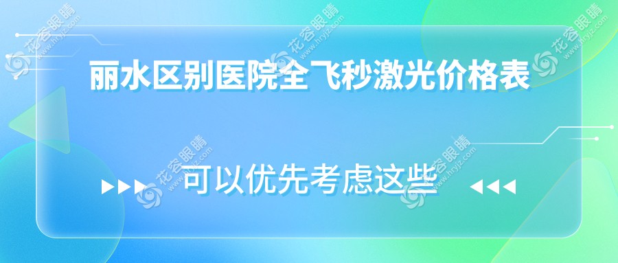 丽水区别医院全飞秒激光价格表
