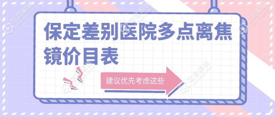 保定差別醫(yī)院多點(diǎn)離焦鏡價目表