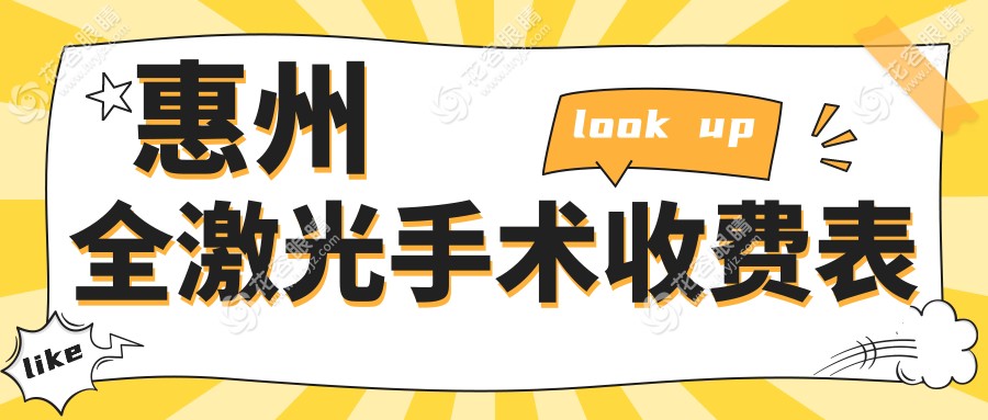 惠州全激光手術(shù)價(jià)格大揭秘：準(zhǔn)分子8800元起，晶體置換只需2000元，速來(lái)圍觀！