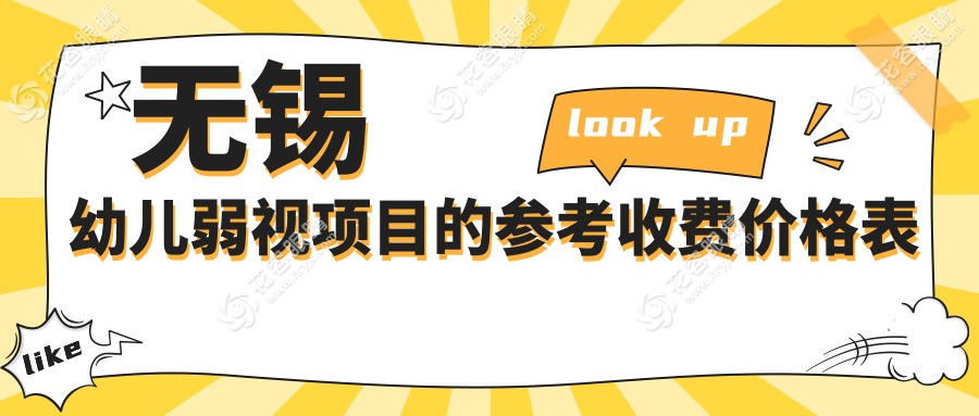 無錫幼兒弱視治療全攻略：收費標準透明公開，快速找到最近醫(yī)院地址