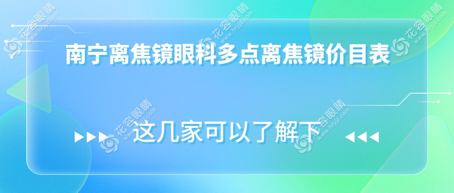南寧離焦鏡眼科多點離焦鏡價目表