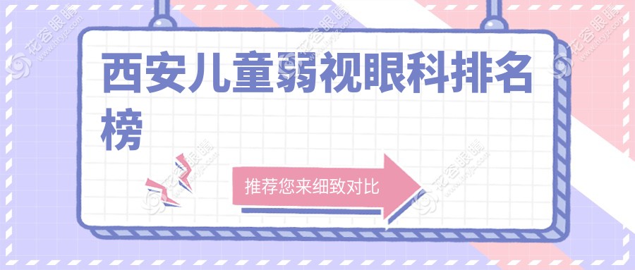 西安儿童弱视治疗哪家强？专业眼科医院推荐，儿童弱视治疗只需5000元起