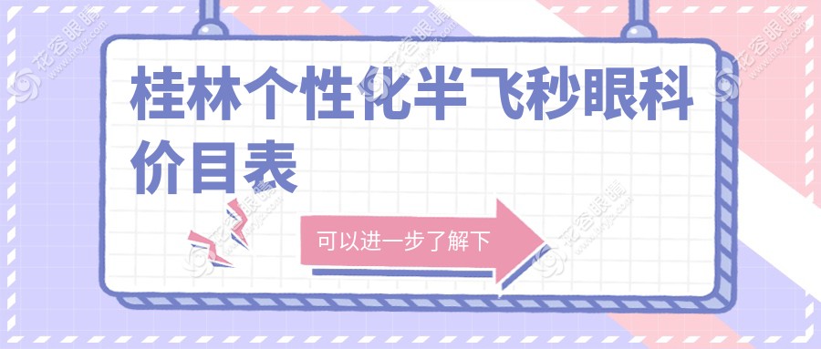 桂林個性化半飛秒眼科價目表