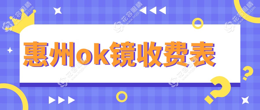 惠州OK鏡收費(fèi)標(biāo)準(zhǔn)大揭秘：權(quán)威眼科醫(yī)院價(jià)格表及地址全解析