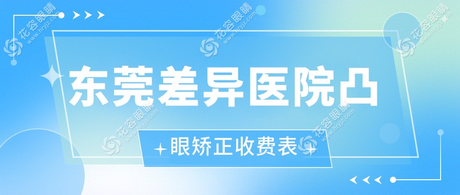 东莞差异医院凸眼矫正收费表