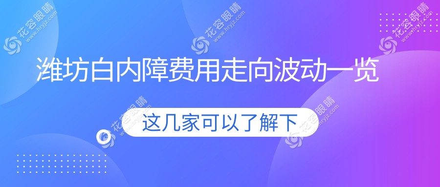 濰坊白內(nèi)障費(fèi)用走向波動一覽