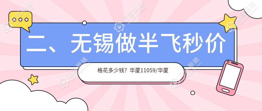 二、無錫做半飛秒價格花多少錢？華廈11059/華廈眼科11068/明昕13058