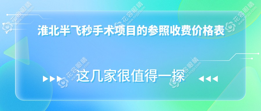 淮北半飛秒激光手術(shù)價(jià)格一覽：多家醫(yī)院地址與費(fèi)用詳解推薦