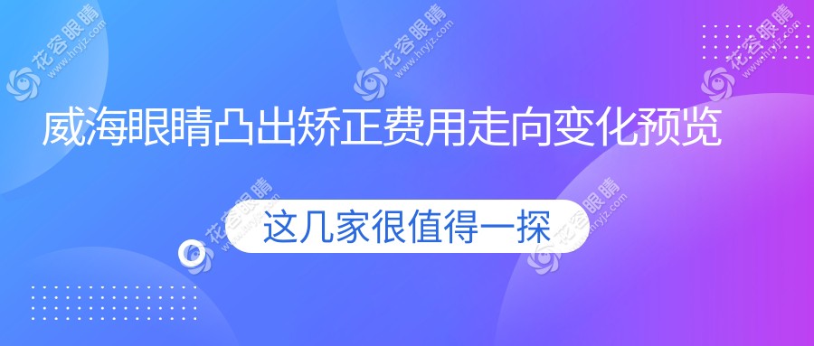威海眼睛凸出矫正费用走向变化预览