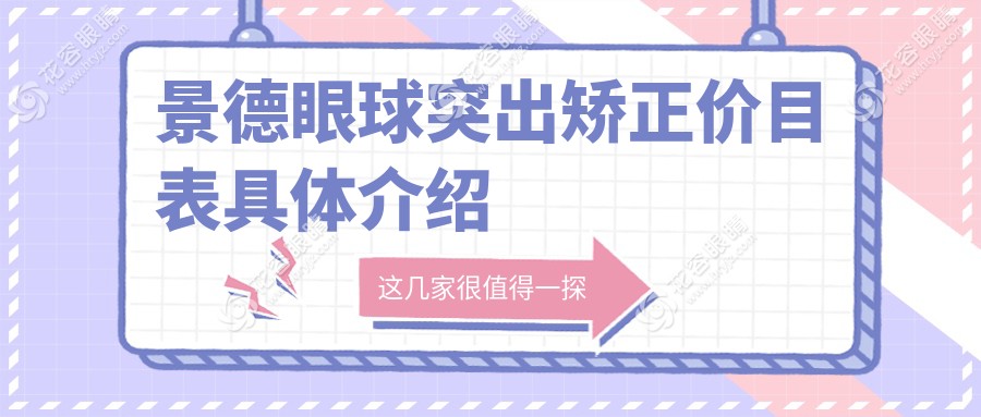 景德鎮(zhèn)眼球突出矯正優(yōu)選方案推薦，專業(yè)眼科醫(yī)院8000元矯正價格公開解析