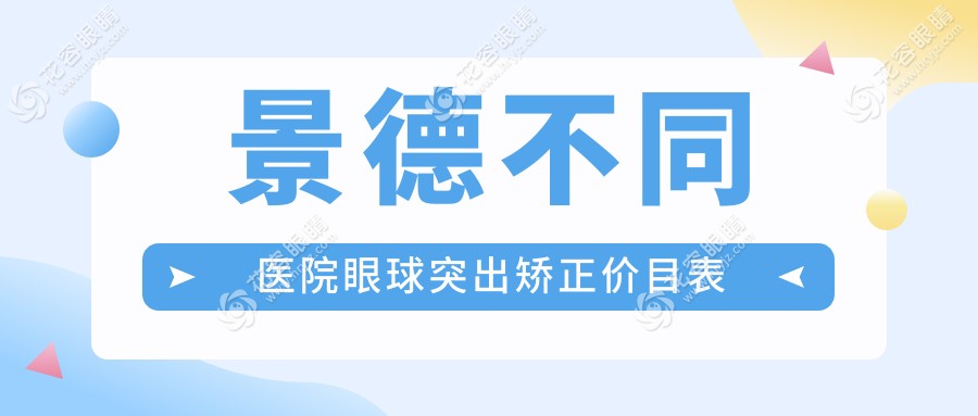 景德不同醫(yī)院眼球突出矯正價(jià)目表
