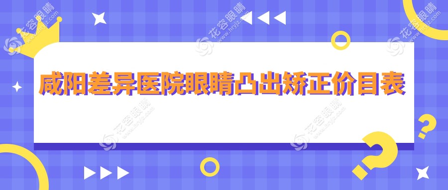 咸陽差異醫(yī)院眼睛凸出矯正價目表