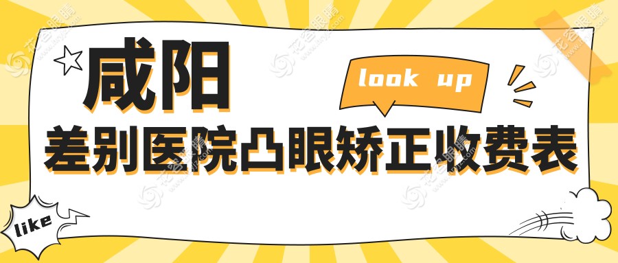 咸阳差别医院凸眼矫正收费表