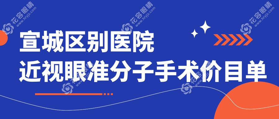 宣城区别医院近视眼准分子手术价目单
