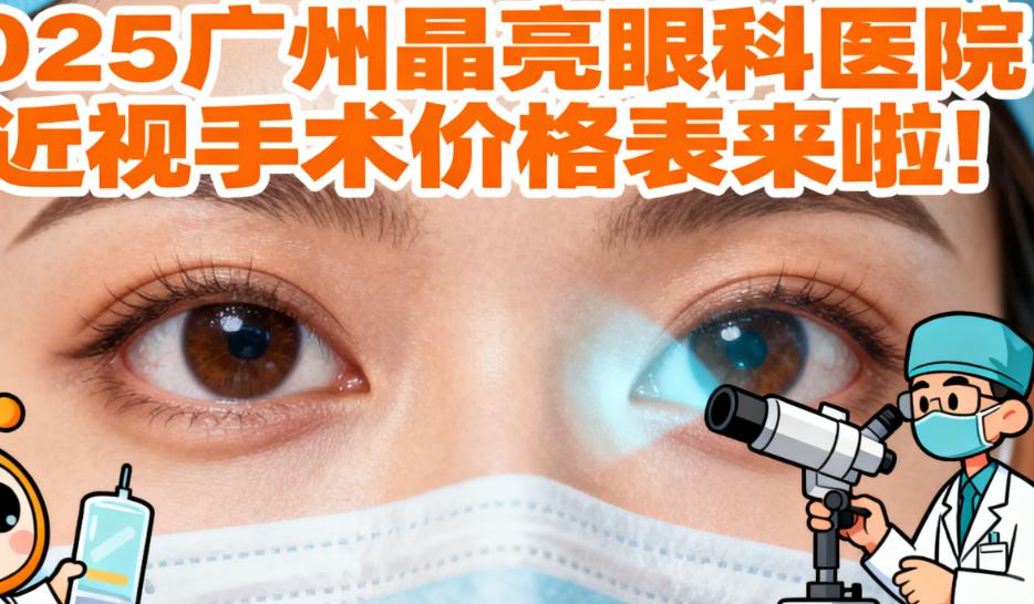 2025广州晶亮眼科医院近视手术价格表来啦！全飞秒8456元起半飞秒5767，ICL晶体植入费用也附